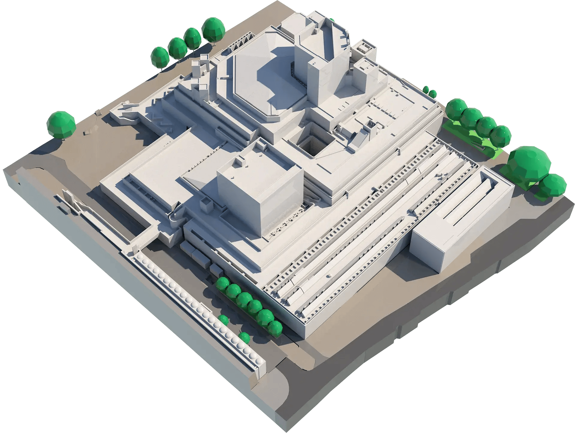Example of LOD3 geometry from a city model tile by VU.CITY Modelling
