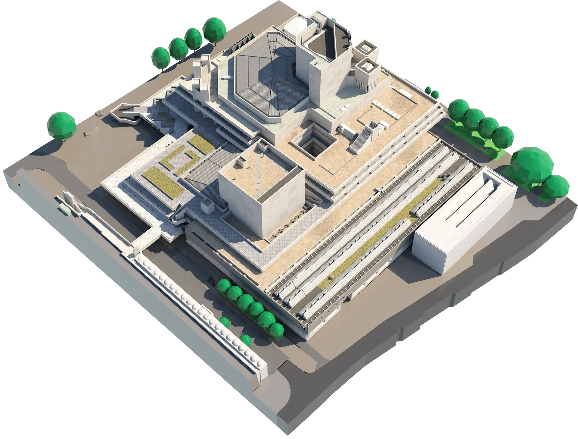 Example of LOD4 geometry from a city model tile by VU.CITY Modelling