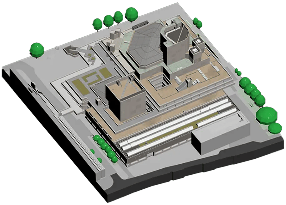 Example of an LOD4 city model tile from VU.CITY Modelling