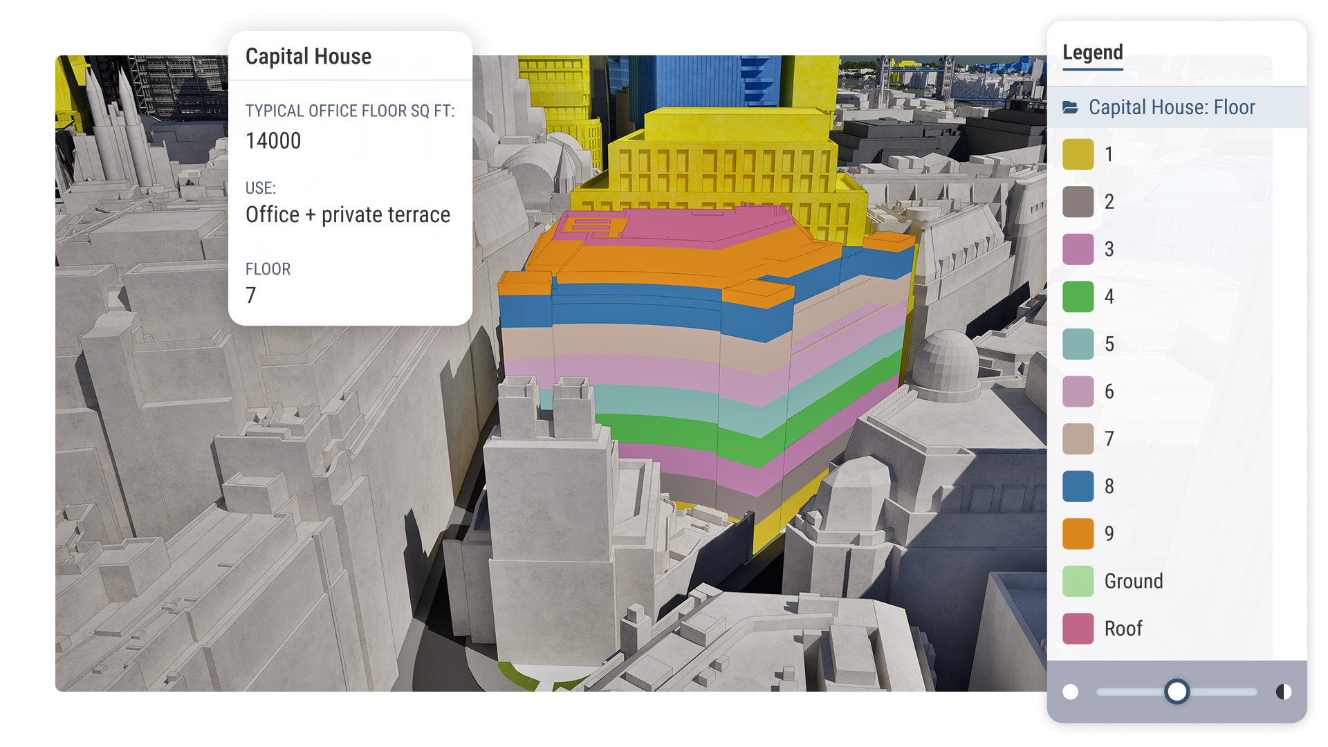 Visualise floor by floor building mesh data in 4D Visualise floor by floor building mesh data in 4D