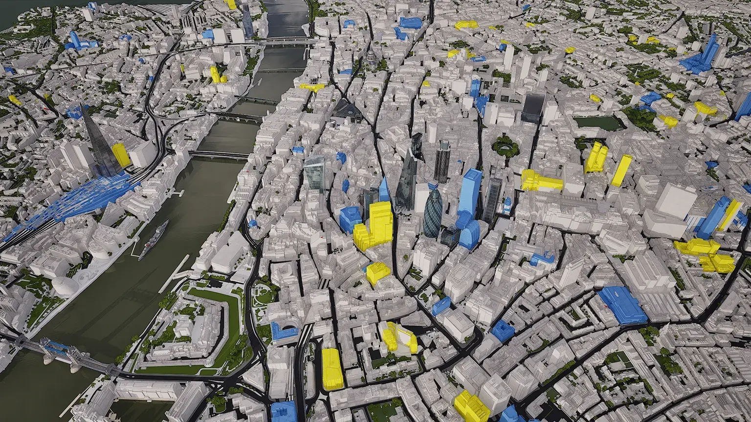 VU.CITY London consented timeline city cluster skyline in 2016