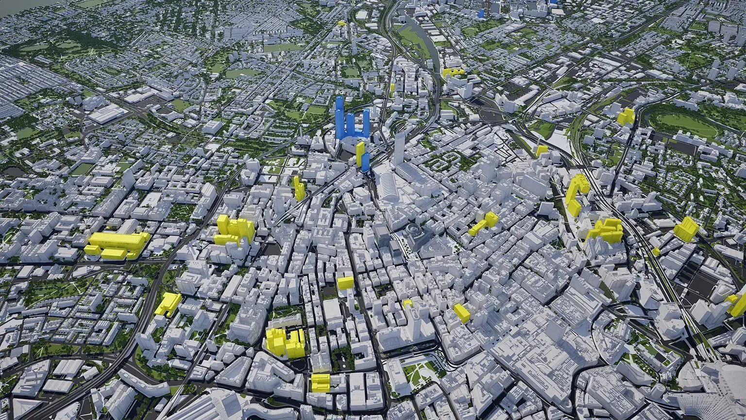 VU.CITY Manchester city cluster skyline in 2016