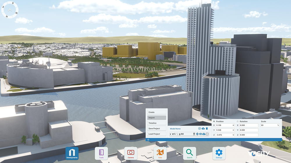 Import a Rhino, Revit, SketchUp 3DS Max, or 3D Model into a digital twin 3D city model using VU.CITY Belfast