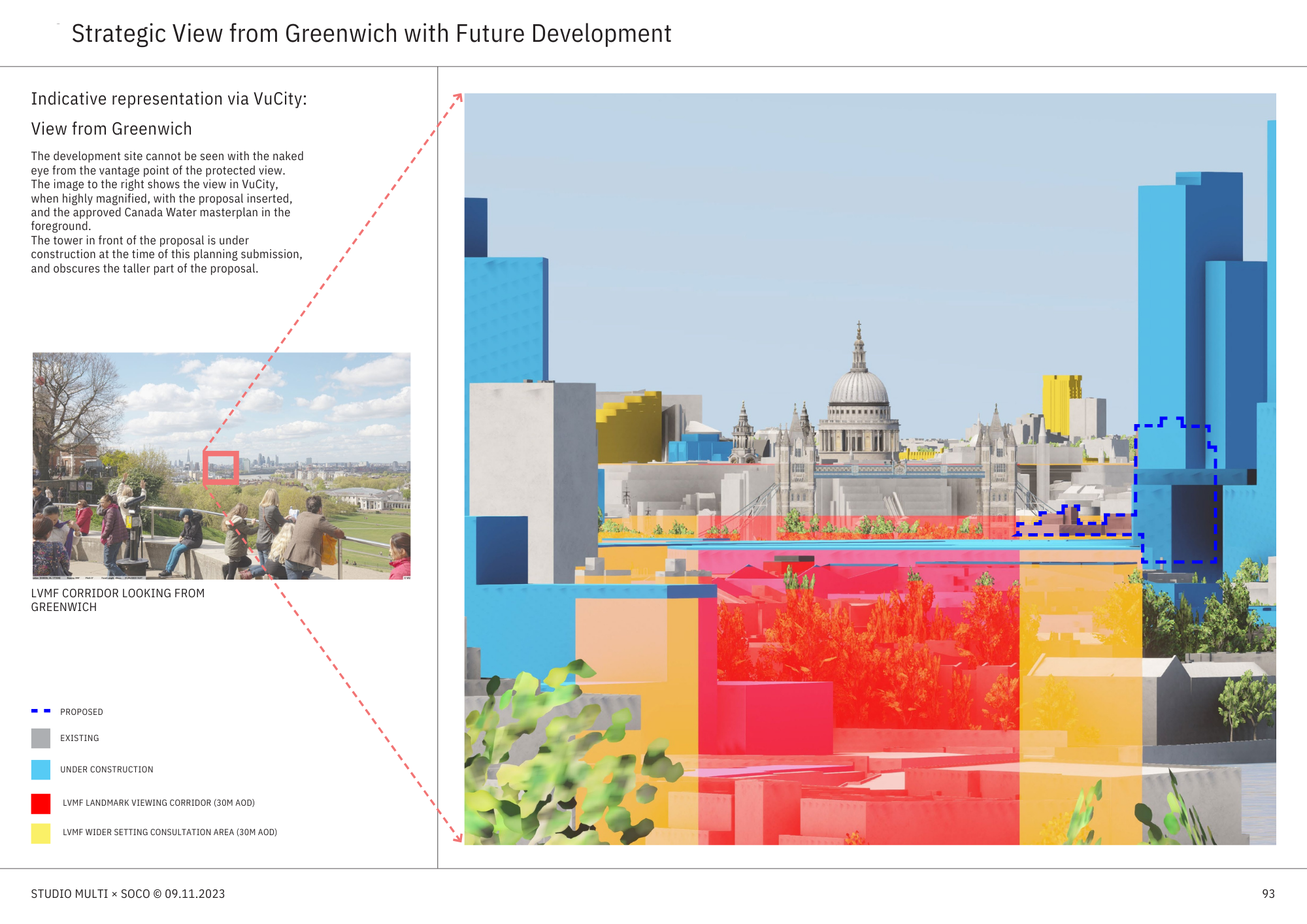 strategic view from greenwhich with future development