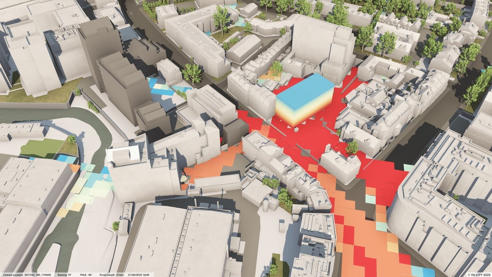 Viewshed analysis with data overlays