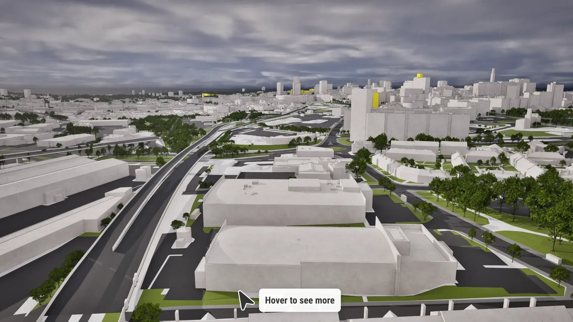 Birmingham skyline in 2016 visualised in VU.CITY