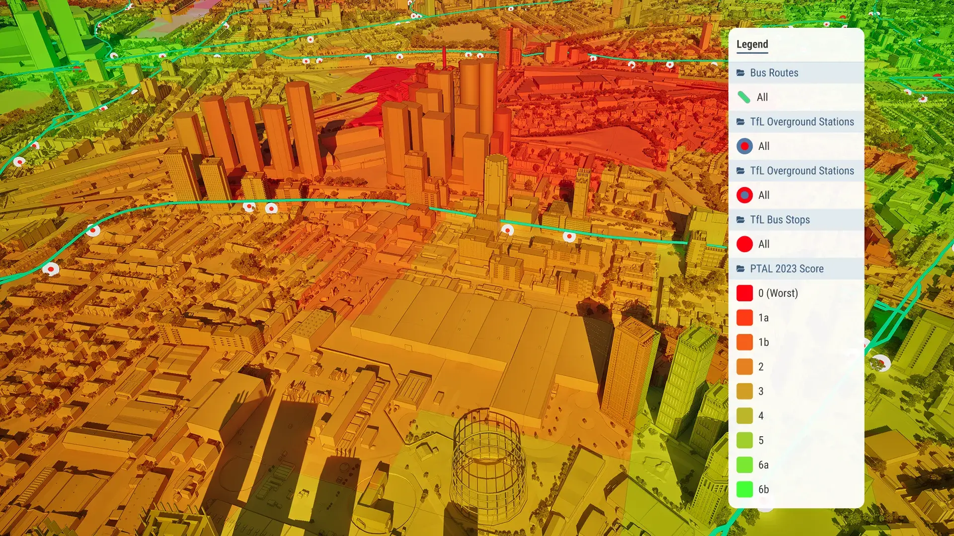 View transport links using public data in VU.CITY
