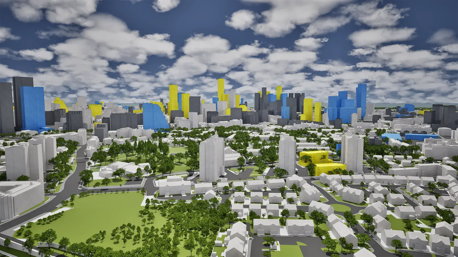 Manchester skyline in 2026 visualised in VU.CITY